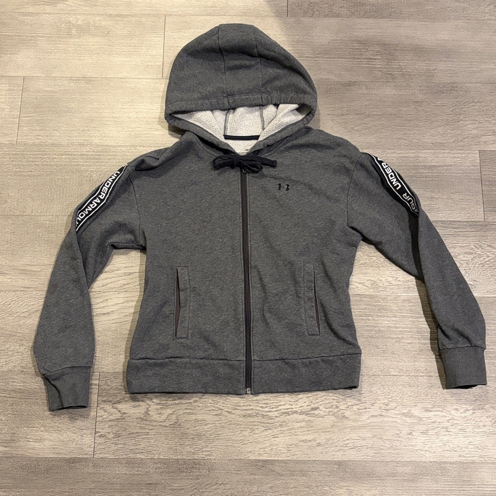 Under Armour Black and Gray Fleece Jacket